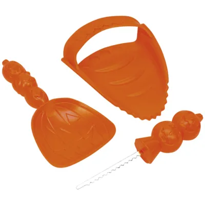 Produktbild von EDUPLAY 240049 Halloween Kürbis Schnitzset, Kunststoff, orange, 3-teilig (1 Set)