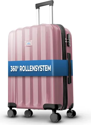 Produktbild von Reisekoffer 1052 Reisetasche Koffer Handgepäck Tasche Trolley ABS Rose Gold XL-75cm
