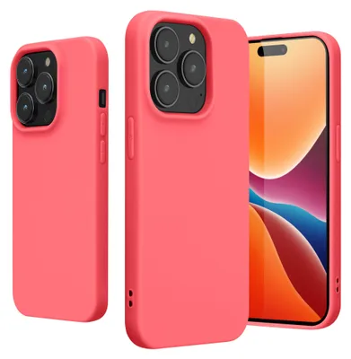 Produktbild von kwmobile Hülle für das iPhone 14 Pro Hülle - weiche und schlanke TPU Silikon Handyhülle - stoßabsorbierendes flexibles Case - kabelloses Laden - Neon