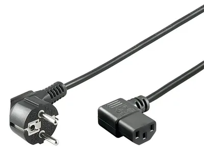 Produktbild von Kaltgerätekabel gewinkelt (schwarz, 1,5 Meter)