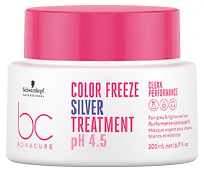 Produktbild von Schwarzkopf Professional BC Bonacure Color Freeze Silver Treatment pH 4.5 Clean Performance Haarmaske für platinblondes und graues Haar 200 ml
