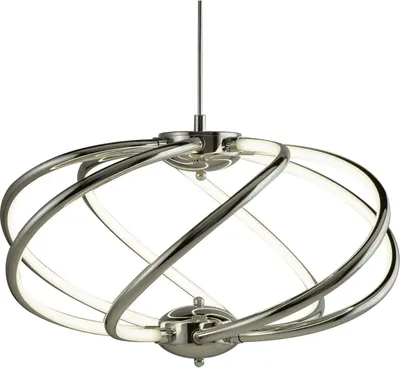 Produktbild von LED Hängelampe Metall Ø 51 cm H: max. 150 cm Chrom Weiß rund 3000 K warmweiß 2417 lm Modern