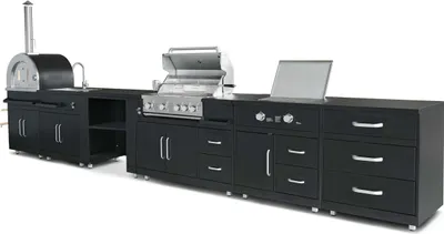Immagine prodotto di Cucina esterna da 6 unità con modulo di cottura - Oviala Memphis