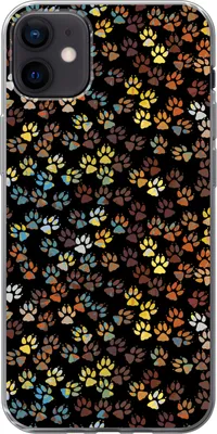 Produktbild von MuchoWow® Handyhülle Schutzhülle Hülle für Telefoonhoesje iPhone 12 mini Muster - Hunde - Pfoten - Jungen - Mädchen - Kinder - Kinder Silikon Softcase Handy Hülle - Bild