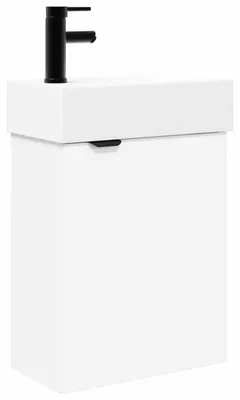 Produktbild von Badezimmer Waschtischunterschrank mit Wasserhahn Weiß