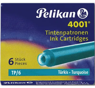 Immagine prodotto di Pelikan® 301705 Cartuccia d'inchiostro 4001® TP/6 - turchese, 6 cartucce