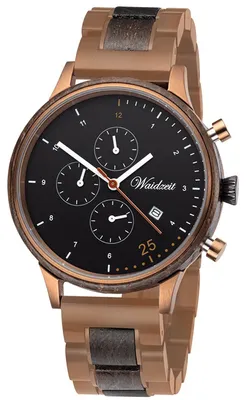 Produktbild von Waidzeit CE019 Chronograph Uhr Herrenuhr Edelstahl Chrono Datum braun