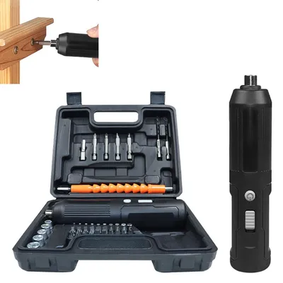 Produktbild von Akkuschrauber Set,3,6V Wiederaufladbarer Elektroschrauber mit 5 Einstellbarem Drehmoment, LED-Licht,2 Bohrer, für Kamera, Phones, Uhr, Laptop