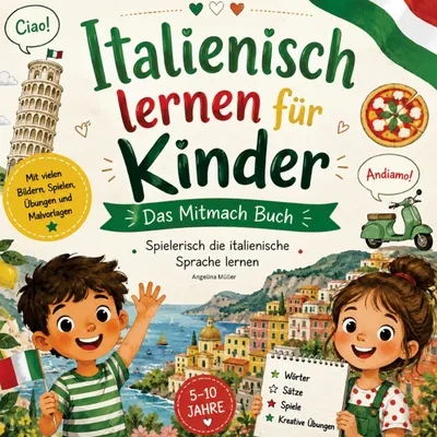 Produktbild von Italienisch lernen für Kinder - Das Mitmach Buch: Spielerisch die italienische Sprache lernen