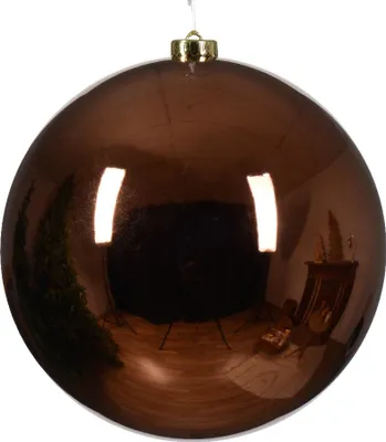 Produktbild von Weihnachtskugeln Kunststoff 20cm 1 Stück - Espressobraun