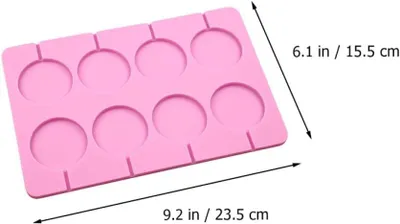 Produktbild von Runde Silikon-Lutscherform mit 8 Mulden, leicht zu reinigen, backofen-, spülmaschinen- und kühlschrankgeeignet, für selbstgemachte Lutscher und Schokolade