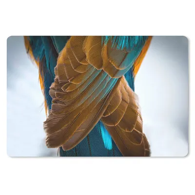 Produktbild von MuchoWow® Schreibtischunterlage Eisvogel - Federn - Tiere 60x40 cm - XXL Mauspad - Großes Mauspad