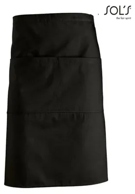 Produktbild von SOLs 88020 | Medium Apron Greenwich - 90 x 65 cm - Farbe: Deep Black - Größe: 90 x 65 cm