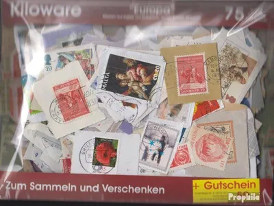 Produktbild von Briefmarken Europa 75 Gramm Kiloware gestempelt