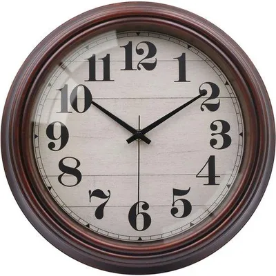 Obrázek produktu pro Retro nástěnné hodiny 23 cm, velké hnědé nástěnné hodiny bez tikání do obývacího pokoje, ložnice, kuchyně, koupelny a kanceláře