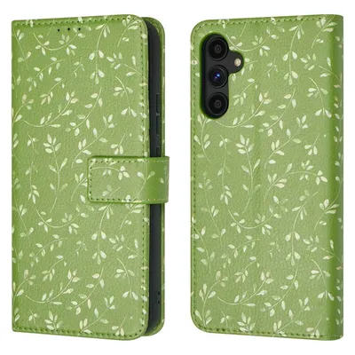 Produktbild von imoshion Design Klapphülle Samsung Galaxy A34 (5G) - Green Flowers