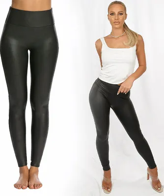 Immagine prodotto di Leggings elasticizzati in ecopelle, taglia L-XL - Leggings estivi