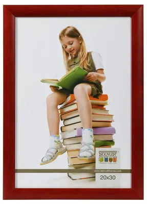 Fotorahmen 18x24 cm, Rot, Holz, Einzelfotoliste, Wandmontage