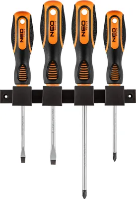 Produktbild von NEO TOOLS Schraubendreher Set Satz 4 tlg; aus CrV-Stahl; beständig gegen Chemikalien, Öle und Fette