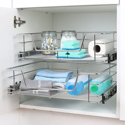 Produktbild von 50 Cm Teleskop Schublade Küchen Küchenregal Regal Küchenschublade