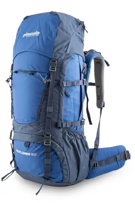 Produktbild von Pinguin Trekking Wander Rucksack Explorer 60 Liter Outdoor Höhenverstellbar blau