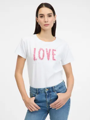Produktbild von Orsay Weißes Kurzarm-T-Shirt für Damen 1001460A00039__L
