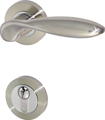Produktbild von Türbeschlag 1356-G  R PZ Chrom-Niro Türdrücker