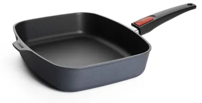 Obrázok produktu pre Liatinová panvica Woll Diamond Lite, obdĺžniková: odnímateľná rukoväť, všetky typy varných dosiek vrátane indukcie, 30 x 26 cm, výška 7 cm