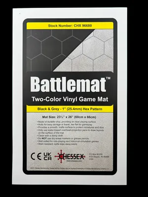Obrázok produktu pre Hracia podložka Chessex Battlemat 1 palec Hexes čierno-sivá z oboch strán