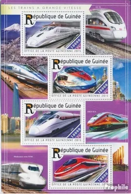 Produktbild von Briefmarken Guinea 2015 Mi 11063-11066 Kleinbogen (kompl. Ausgabe) postfrisch Hochgeschwindigkeitszüge