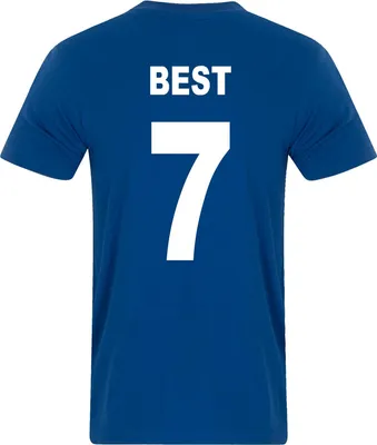 Produktbild von Fan Originals - "Manchester 1968 Best 7" T-Shirt für Herren GF933 (M) (Blau)