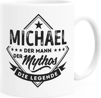 Produktbild von Kaffeetasse Der Mann, der Mythos, die Legende. Personalisierbares Retro-Motiv Tasse personalisierte Namenstasse personalisierte Geschenke SpecialMe® weiß Keramik-Tasse