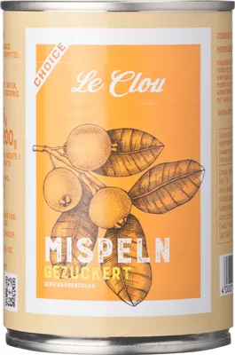 Produktbild von Food United Mispeln in der Dose, 6 – 8 Stück, 2x425 g gezuckert, geschält und entsteint, ohne Aromen und Konservierungsstoffe, für Desserts, Torten, Quarkspeisen, Chutney, Topping für Pfannkuchen, Mispelkompott, Zutat für Mispelchen, verzehrfertig, ei