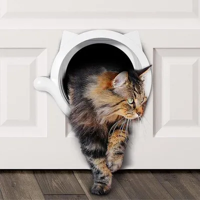 Produktbild von Famanu Katzenklappe - stilvolles Design - für kleine bis große Katzen