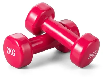 Produktbild von Vinyl Kurzhanteln 2 kg 2er-Set für Krafttraining, Fitness und Reha, KI-generiertes Bild