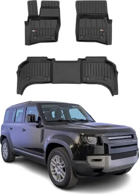 Obrázok produktu pre 2019-2025 Land Rover Defender Podlahové rohože TPE čierne 3 ks