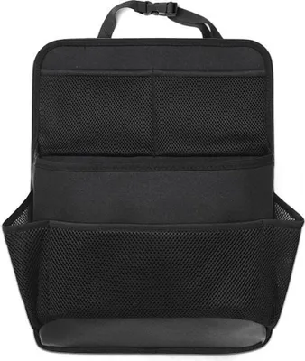 Image de Sac de rangement pour voiture avec grande poche en filet – Sacs de rangement universels pour la banquette arrière – Sacs de rangement pour voiture