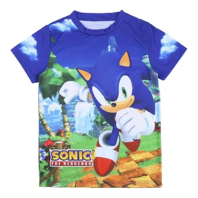 Produktbild von Kinder-T-Shirt Sonic – Blau. Größe: 128
