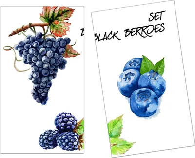 Produktbild von Spritzschutz Herdabdeckplatte Schneidebrett aus Glas Beeren Set 2-Teilig (60x52cm)