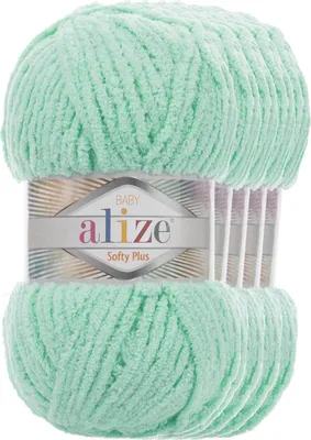 5 x 100g Kuschelgarn Alize Softy Plus Baby Babywolle weißgrün