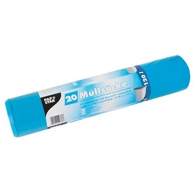 Produktbild von 200 Müllsäcke, LDPE 120 l 110 cm x 70 cm blau