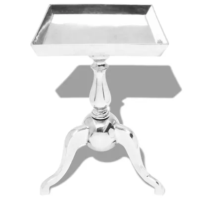 Produktbild von vidaXL Beistelltisch Quadratisch Aluminium Silber