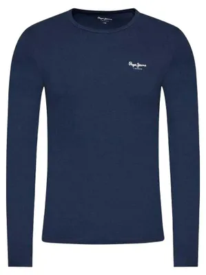 Obrázek produktu pro Pepe Jeans - Pánské tričko, kulatý výstřih, úzký střih, dlouhé rukávy NA240 (M) (námořnická modrá)