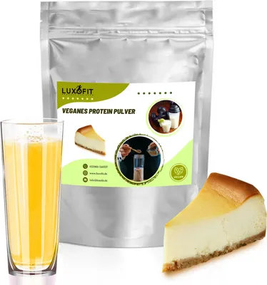 Produktbild von Käsekuchen Veganes Protein Eiweiß Pulver Zuckerfrei 1 kg