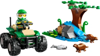 Produktbild von LEGO 60394 City Quad-Tour zum Flussufer, Set mit Geländewagen-Quadbike-Spielzeug und Wild-Tier-Figuren für Kinder ab 5 Jahren