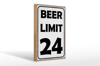 Produktbild von Holzschild Spruch 20x30cm BEER Limit 24 Bier