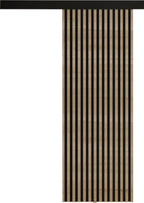 Produktbild von KIER FURNITURE Schiebetür Komplettset BELMO Sliding Door, Raumteiler Schiebetür Sonoma Eiche 76x205x1,6 cm