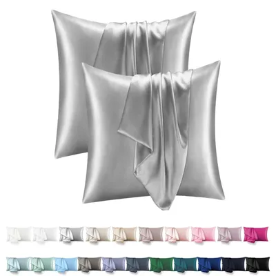 Produktbild von Satin-Kissenbezüge, 80x80 cm, Set aus 2 Stück, und hypoallergen