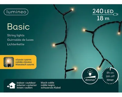 Immagine prodotto di Lumineo LED Lichterkette Basic 1800 cm 240 Lichter classico caldo FWKO
