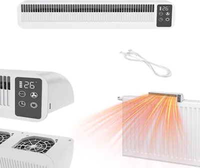 Produktbild von LARS360 Heizkörperventilator für Heizkörper, 3 Lüfterstufen, automatische Temperaturregelung, Magnetbefestigung, USB-C, Display & Timer, leise Wärmeverteilung, 1 Stück